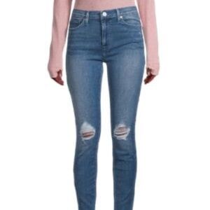 Hudson Blair high waist  super skinny Flynn destructed jeans